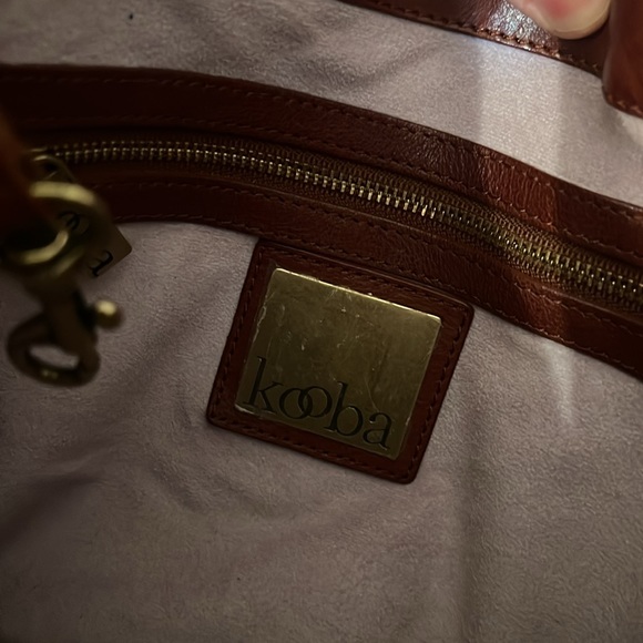 Y2K KOOBA SIENNA BROWN LEATHER WHIPSTITCH SHOULDER HAND BAG, DUST BAG, - Picture 2 of 3